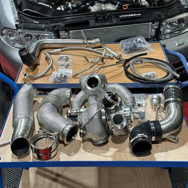 1.8T 20V Plug & Play Turbo Kit: Pulsar G25-660 + Stoßaufladungskrümmer + Downpipe + Leitungen