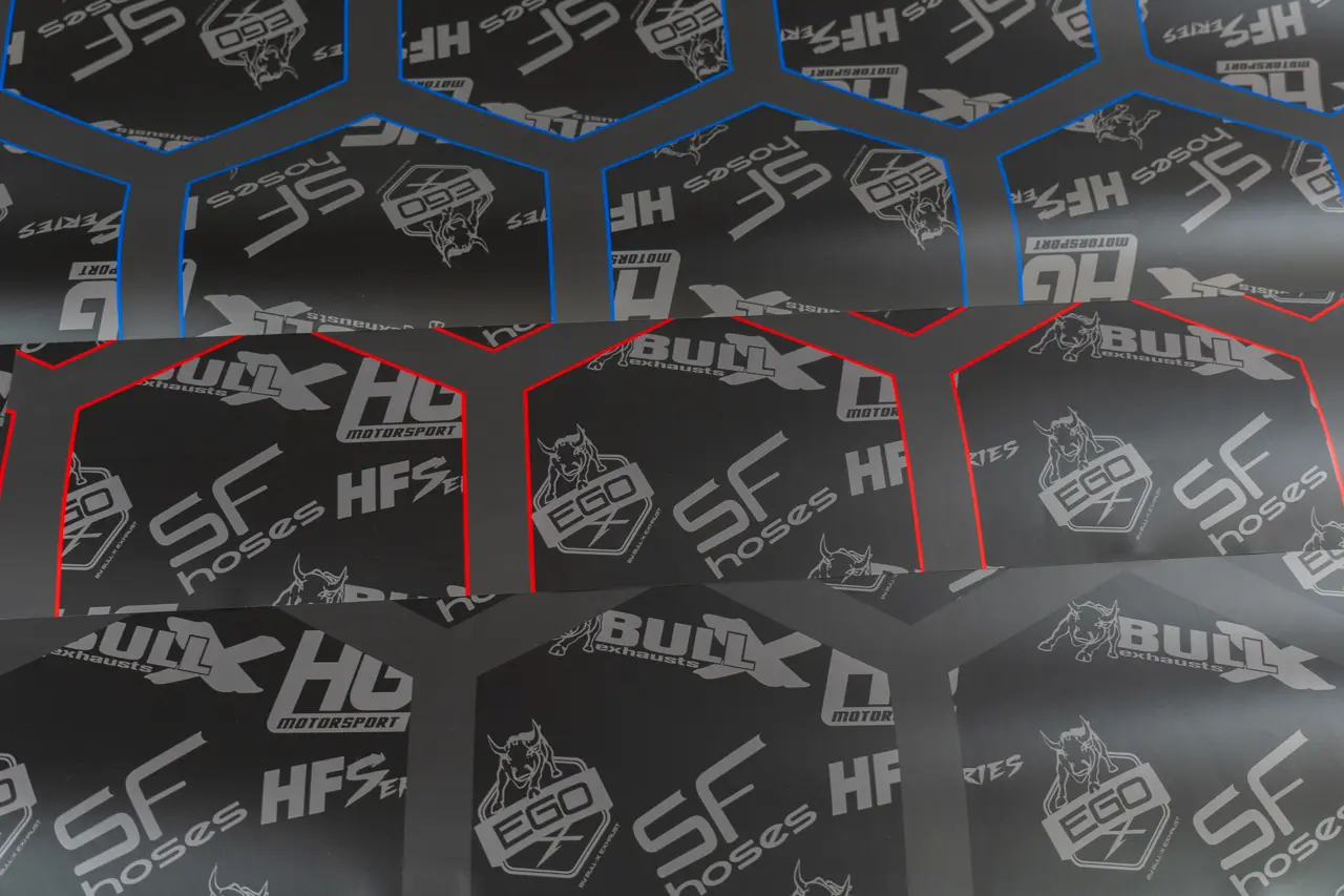 Dachfolie Wabenmuster HG-Motorsport Labels