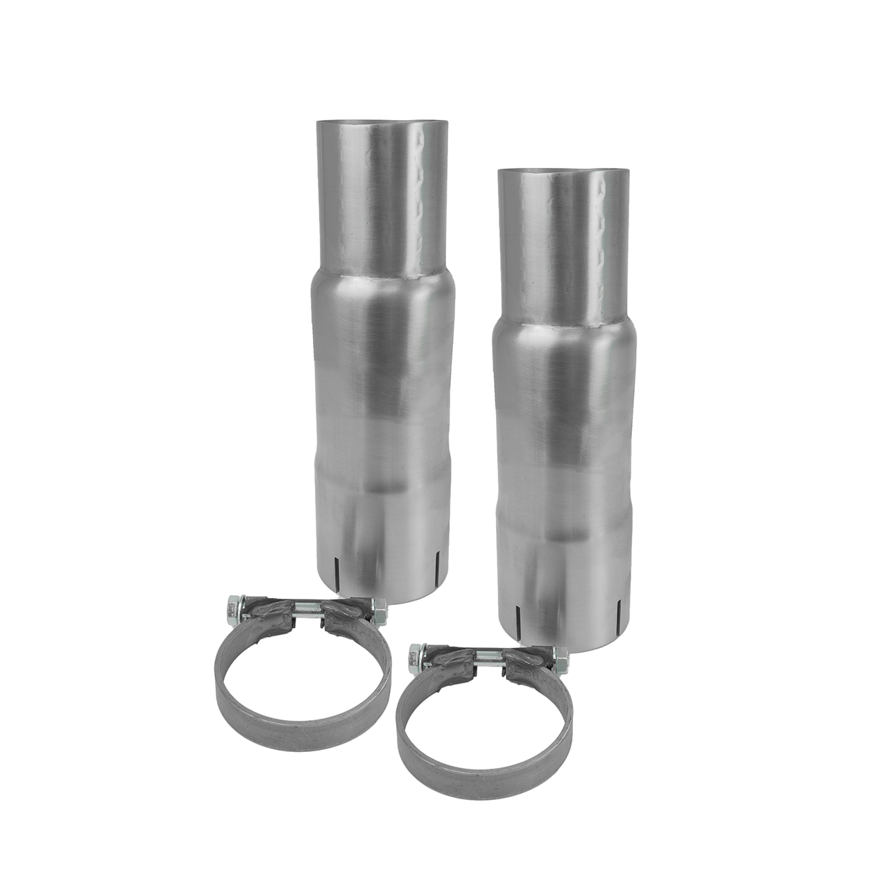 2x Edelstahlreduzierungen + 2x Schellen für Audi (R)S6 / (R)S7