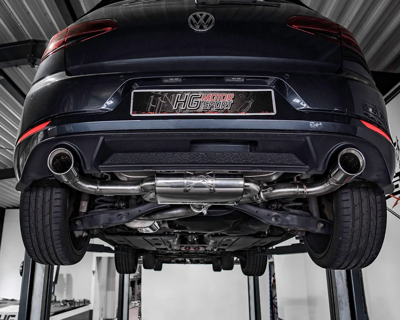 EGO-X Abgasanlage 3" VW Golf 7 GTI FL 245PS, Seat Leon 5F Cupra 300 FWD (mit ECE*)