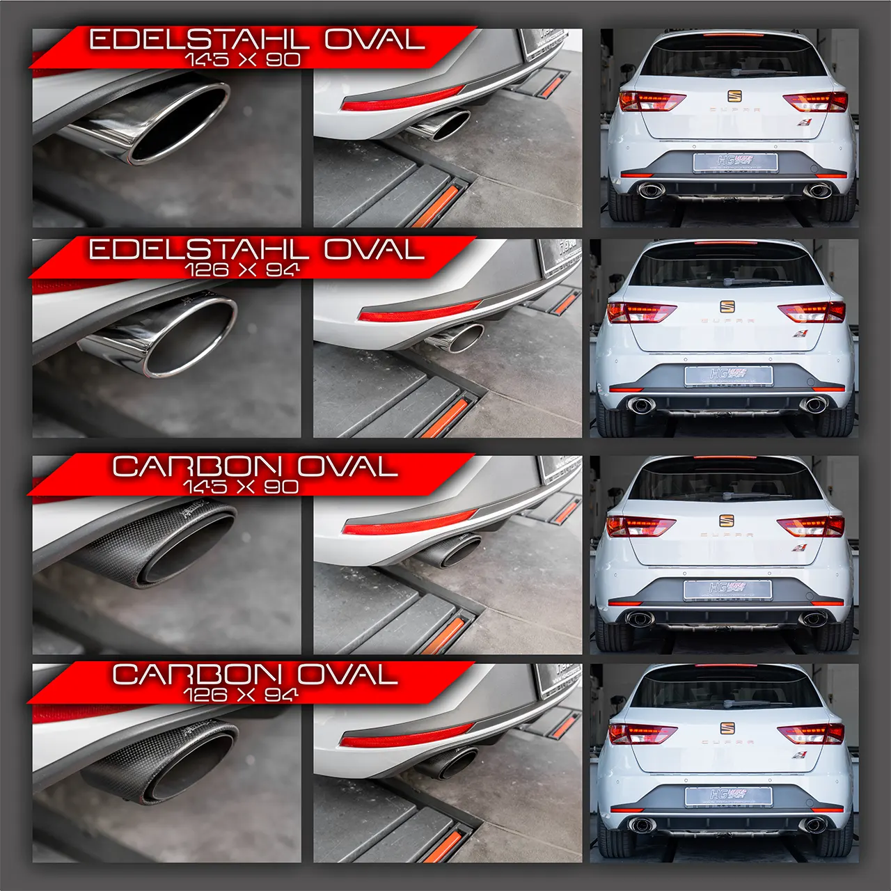 Bull-X Abgasanlage 3" Seat Leon 5F ST Cupra 265/280/290 (mit ECE*)