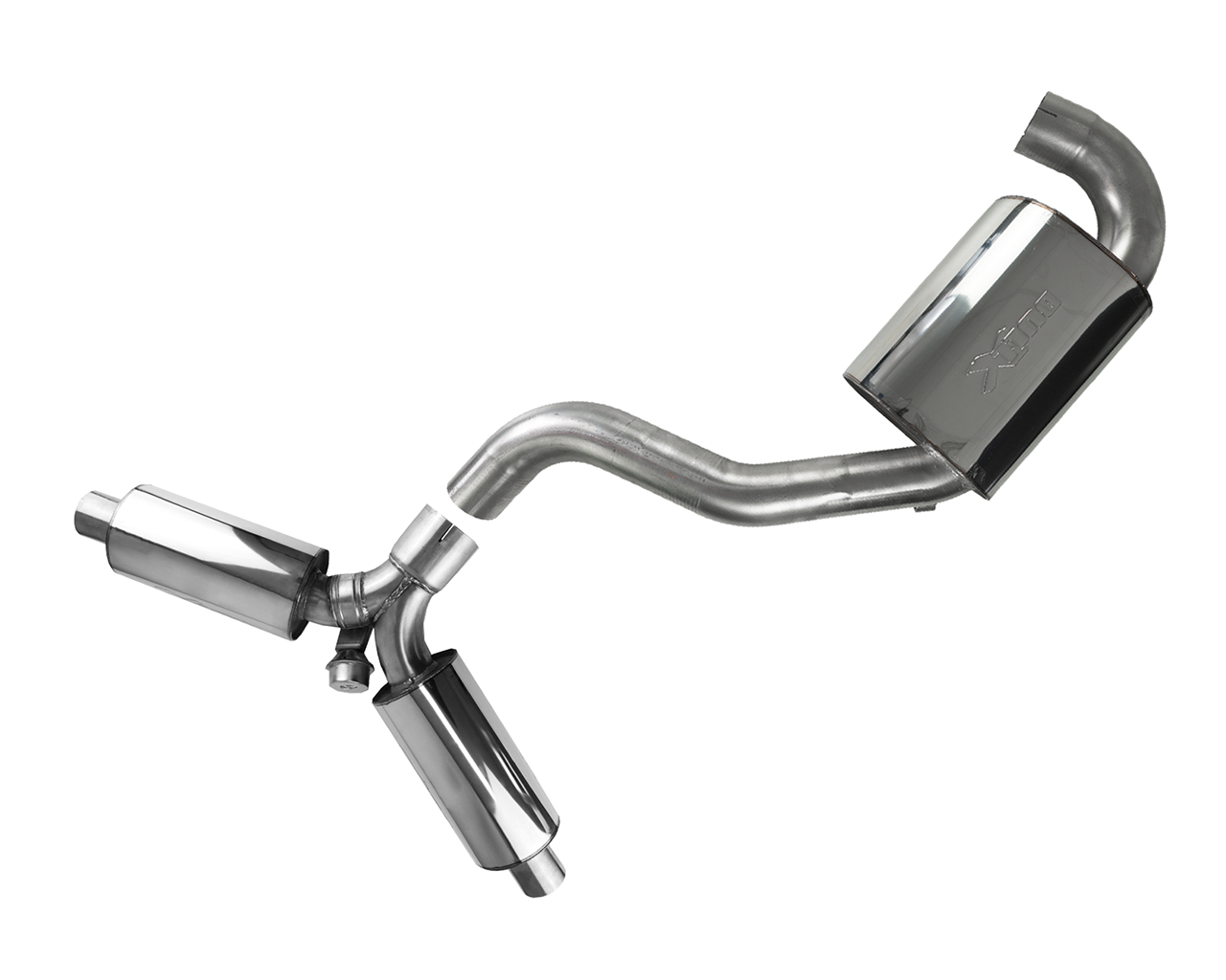 Bull-X Abgasanlage 3" Y-Style "VAG02" MQB Plattform 1.8-2.0 TSI FWD (Golf 7 GTI, Leon 5F)