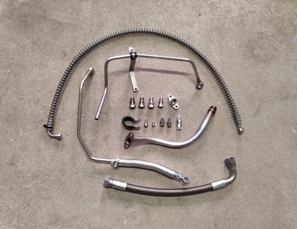 Öl- und Kühlwasserleitungen 1.8T Topmount Abgaskrümmer z.B. Garrett/Pulsar G-Serie, GT/GTX Serie