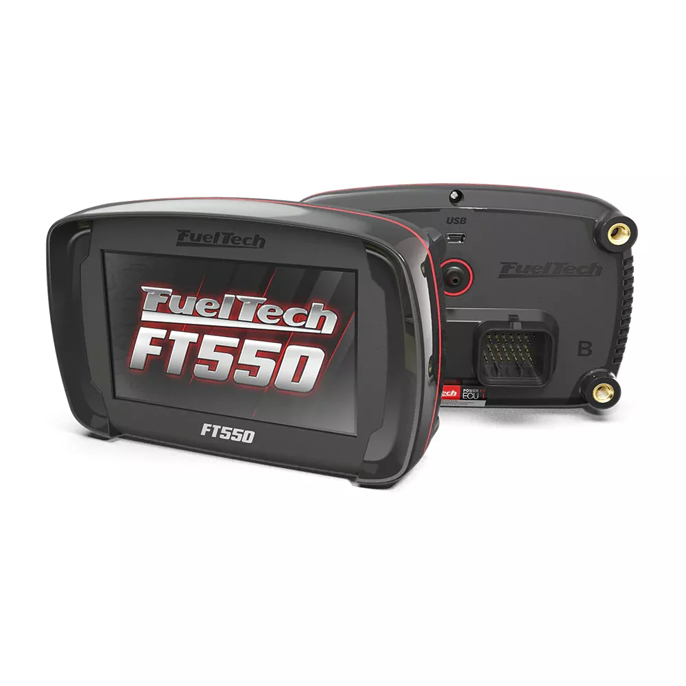 FuelTech FT550 mit 3 m Kabelstrang – frei programmierbares Motorsteuergerät mit integriertem Display