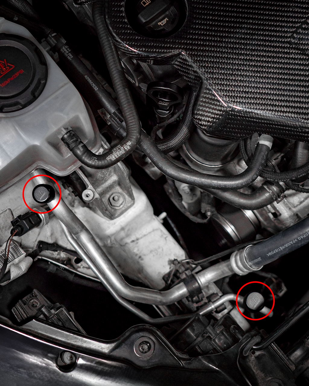 Klimadeckel Cover Set schwarz HG-Motorsport Logo