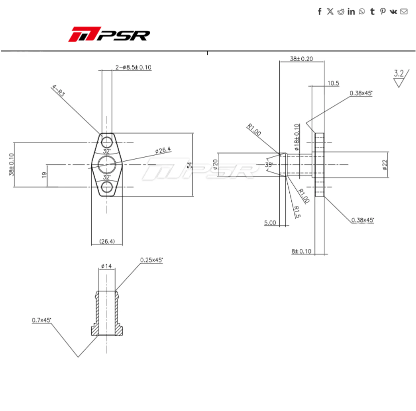 Pulsar PSR Ölrücklauf Adapter -10AN