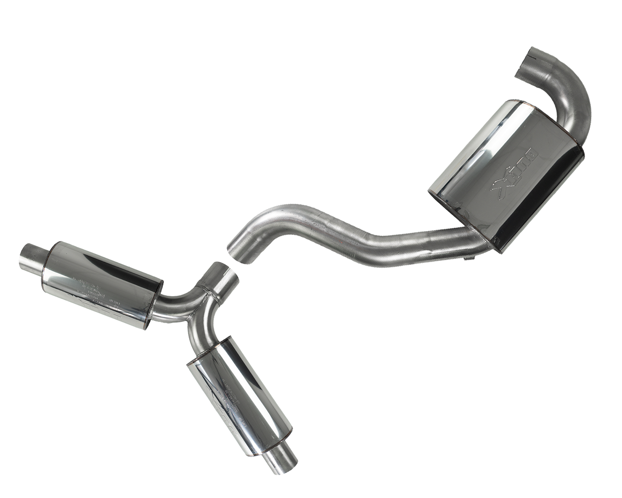 Bull-X Abgasanlage 3" Y-Style "VAG02" MQB Plattform 1.8-2.0 TSI FWD (Golf 7 GTI, Leon 5F)