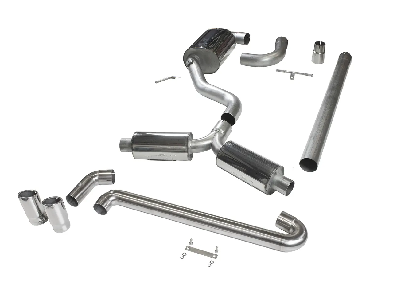 Bull-X Abgasanlage 3" Y-Style "VAG02" MQB Plattform 1.8-2.0 TSI FWD (Golf 7 GTI, Leon 5F)