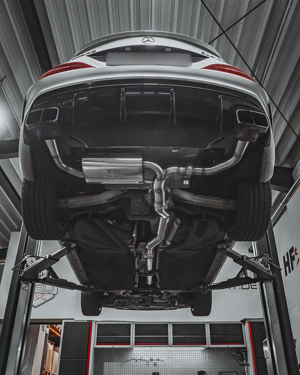 EGO-X Abgasanlage 3,5" Mercedes A45 W176, CLA45 117, GLA45 AMG X156 381PS (mit ECE*)