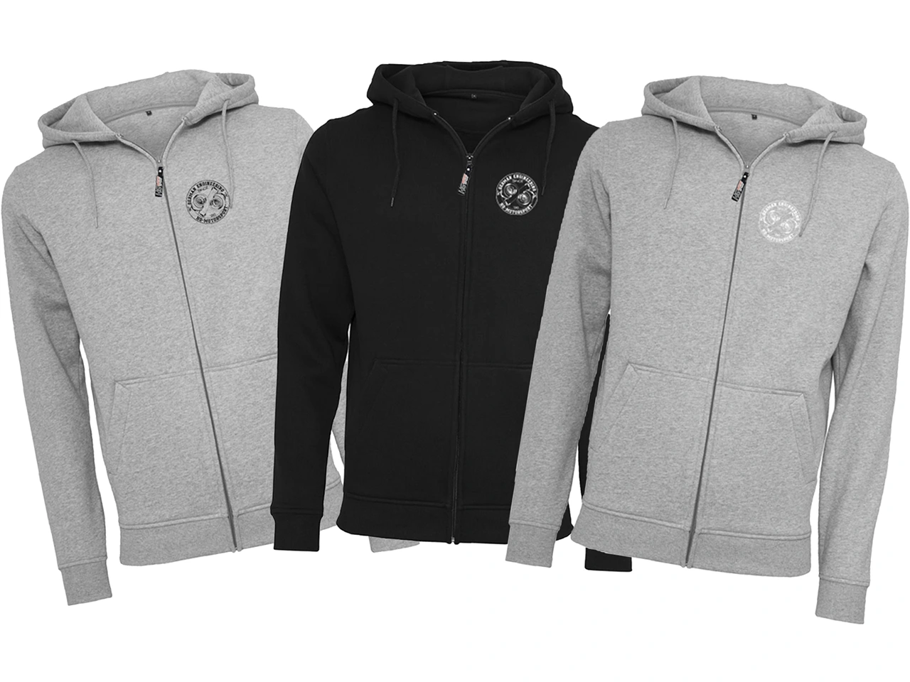 Zip-Hooded-Sweater "Double Charged Since 96"