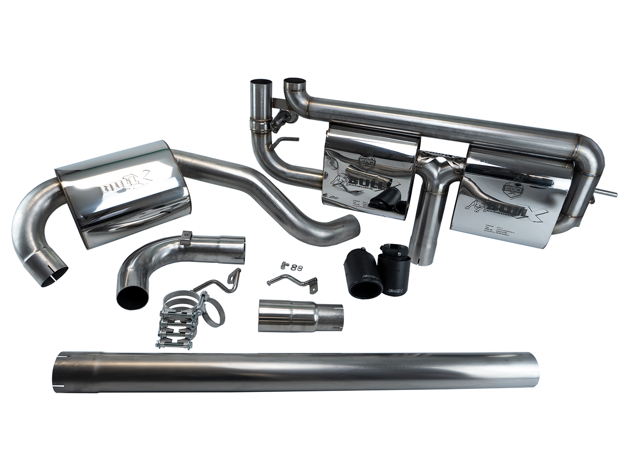 EGO-X Abgasanlage 3" linksseitig Seat Leon 5F 1.8 TSI 180PS (mit ECE*)