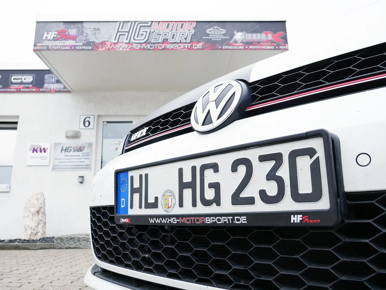 Kennzeichenhalter "HG-MOTORSPORT" 52cm