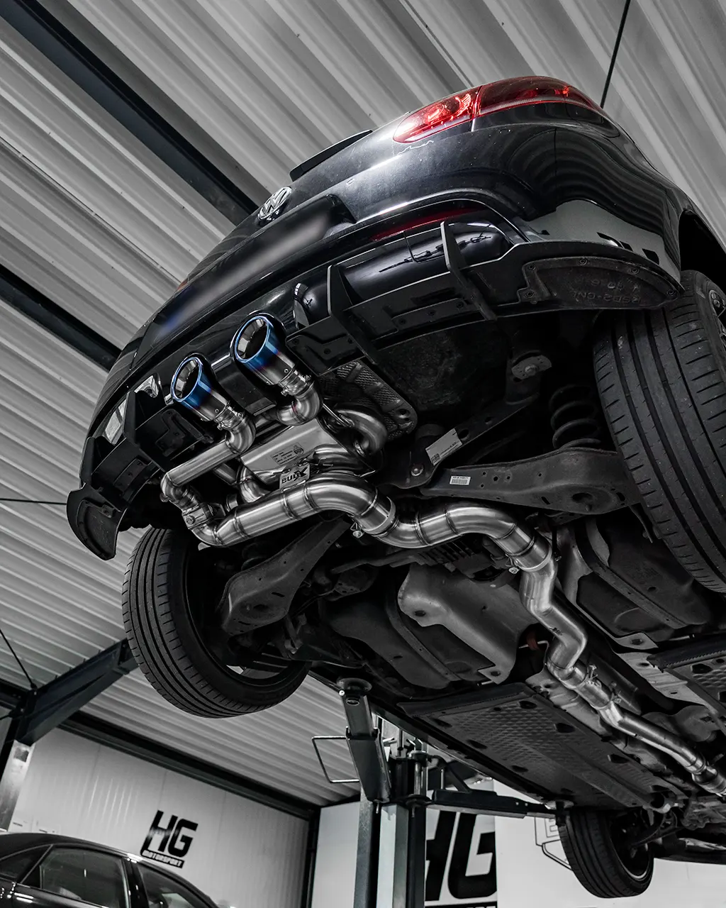 EGO-X Abgasanlage 3,5" VW Golf 5 R32, Golf 6 R  (mit ECE*)