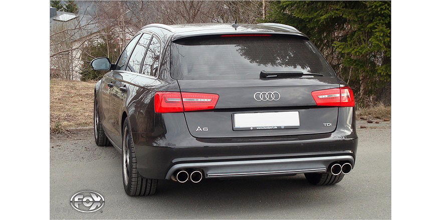 FOX Endschalldämpfer zweiflutig Audi A6 C7/4G 3.0 TFSI quattro 300/310PS