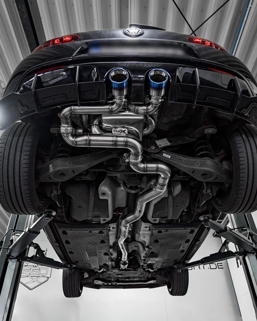 EGO-X Abgasanlage 3,5" VW Golf 5 R32, Golf 6 R  (mit ECE*)