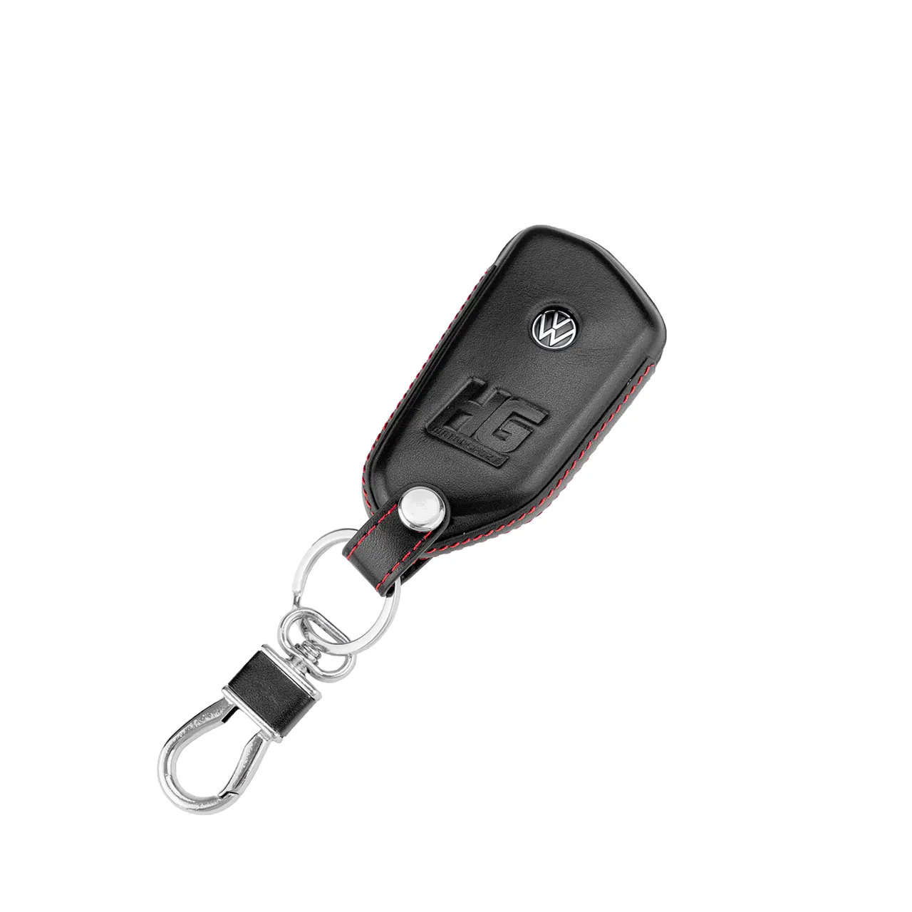 Leder Schlüsselcover 3-Tasten Autoschlüssel MQBevo (z.B. Golf 8, Octavia NX, Leon KL)