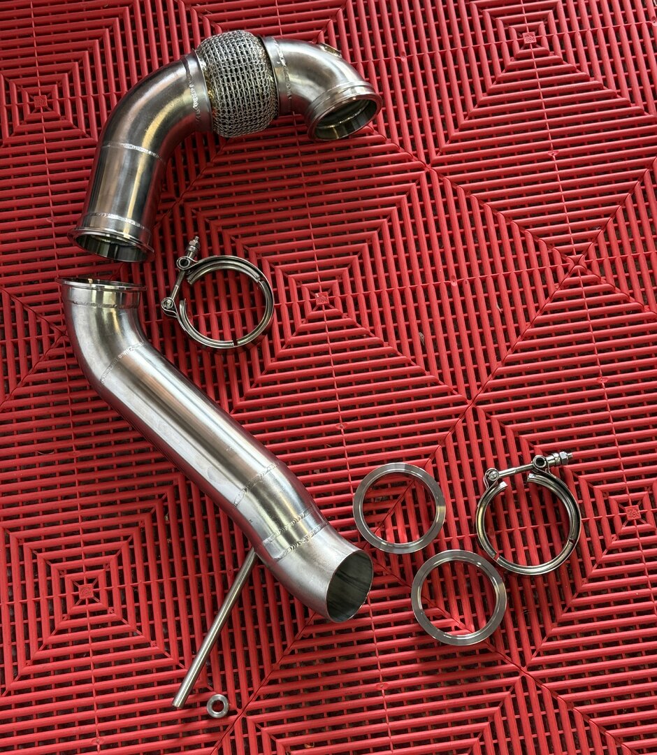 Downpipe für 1.8T mit Garrett/Pulsar G25-550/G25-660, GT28/GTX28 i.V.m. Topmount Abgaskrümmer