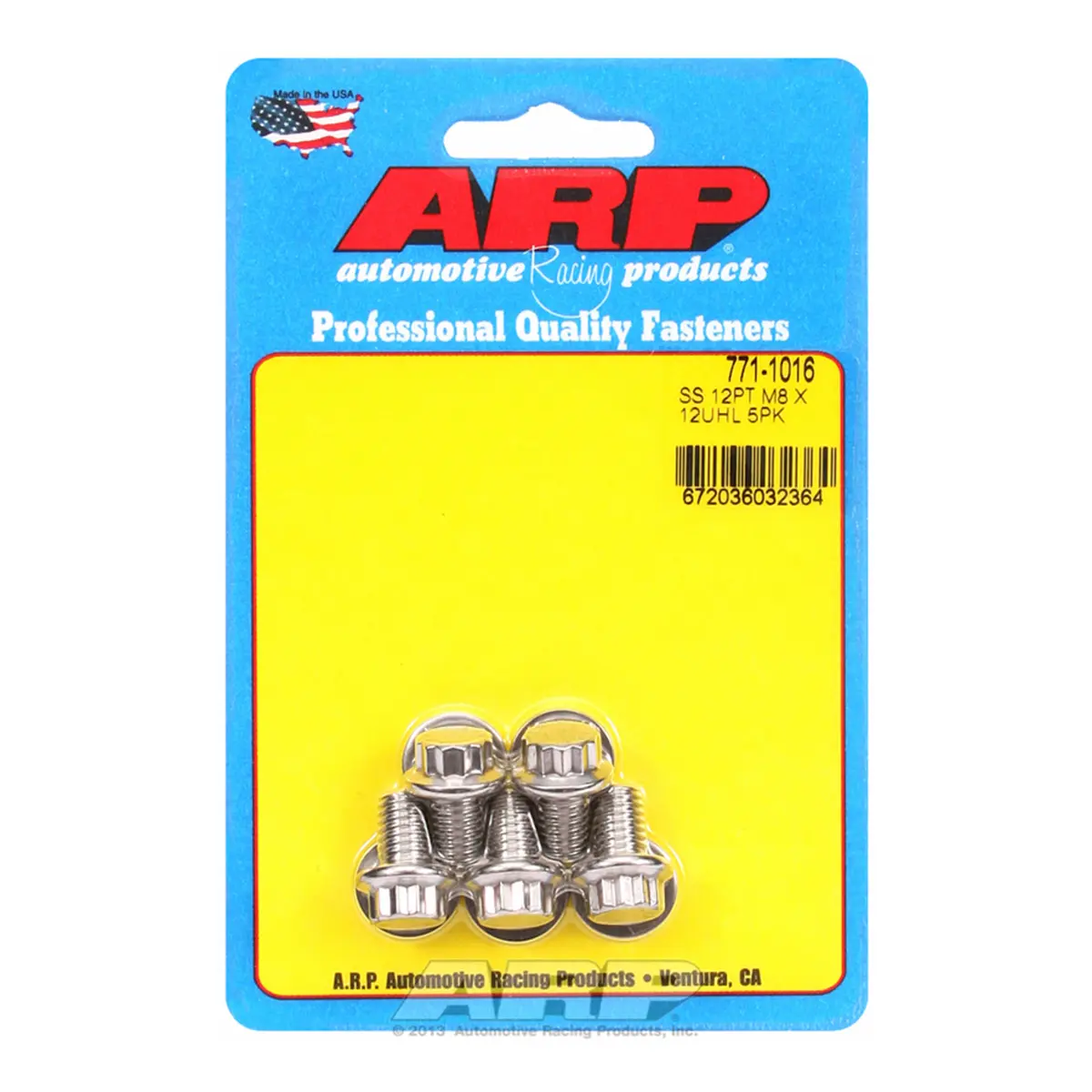 M8 x 1.25 Edelstahlschrauben ARP