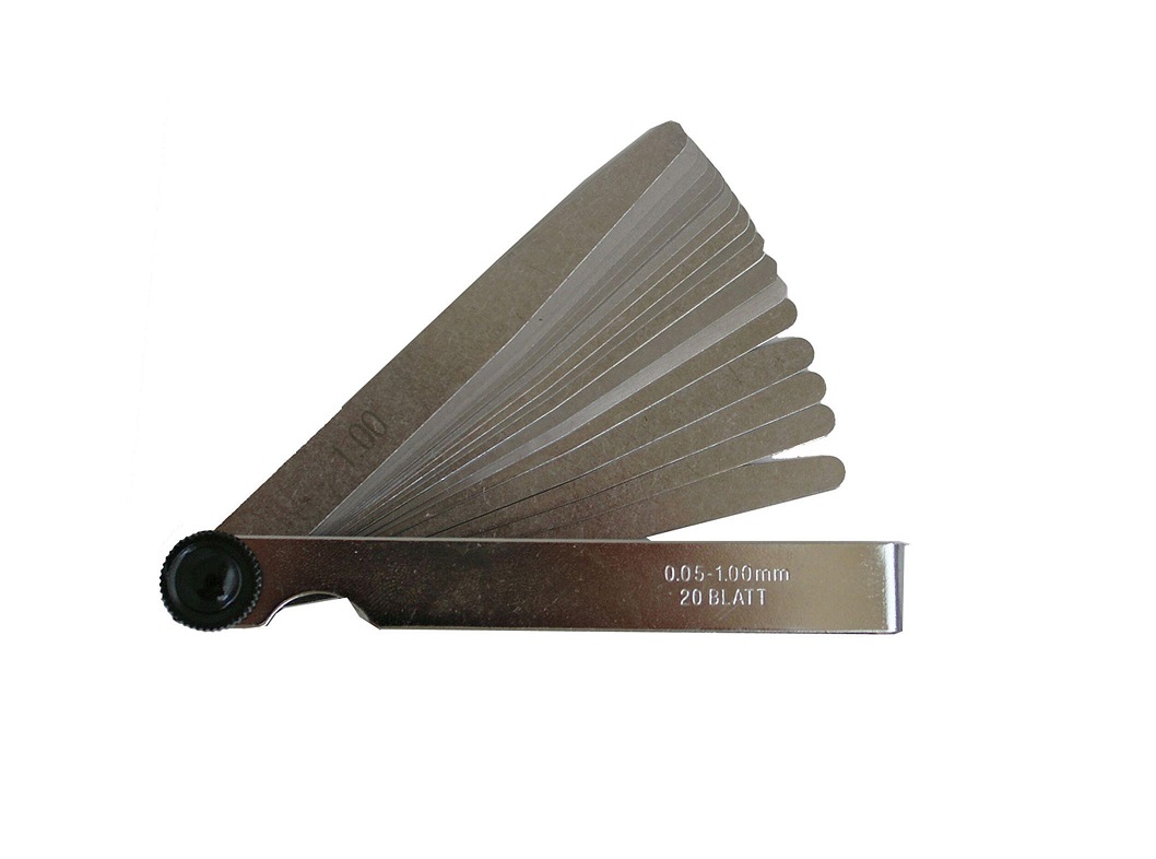 Präzisions-Fühlerlehren, 0.05 - 1.00 mm, 20 Blatt
