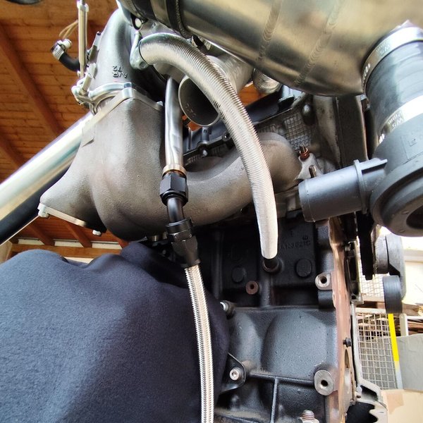 1.8T längs Plug & Play Turbo Kit: Pulsar G25-550 + Krümmer + Downpipe + Leitungen + Ansaugrohr