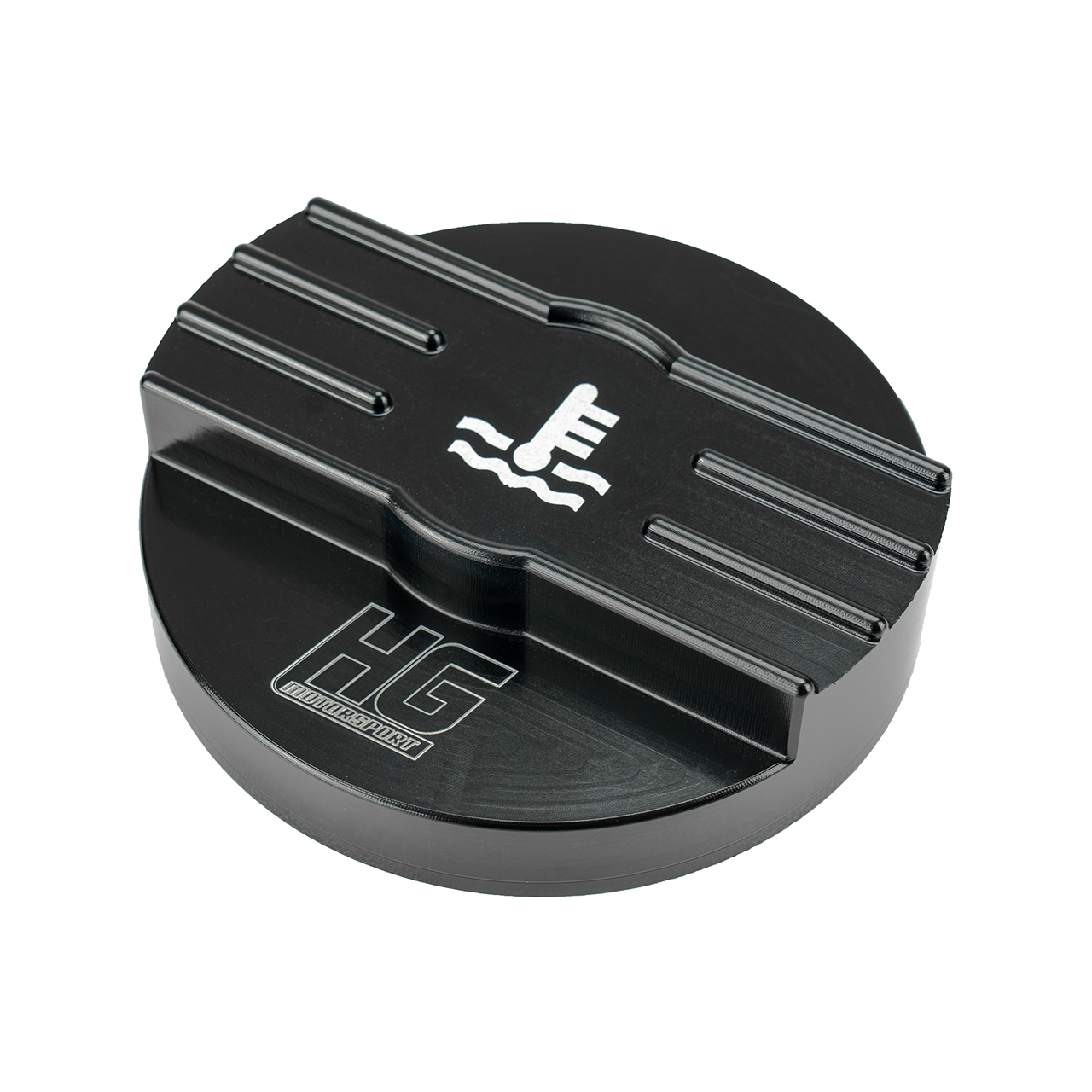 Kühlwasserdeckel Cover schwarz HG-Motorsport Logo MQB/ MQBevo (z.B. Golf 7/8)