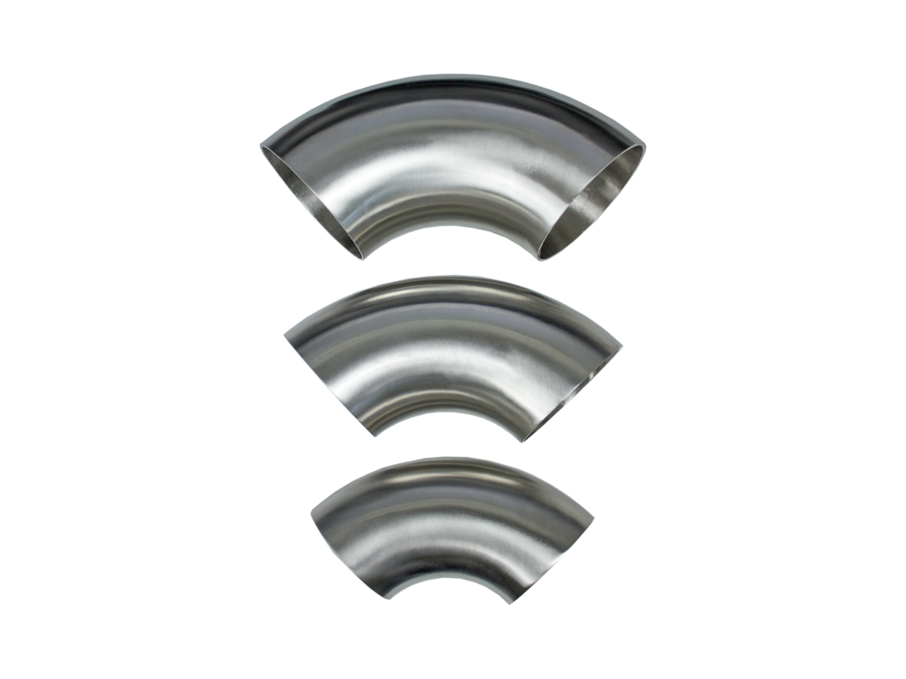 Edelstahlbogen 90° (kurz) 2mm Wandstärke