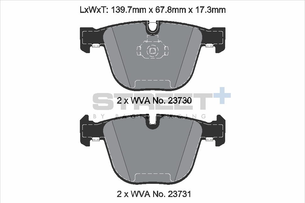 Racing Bremsbeläge HA T8297SP2001 Street+ PAGID passend für BMW