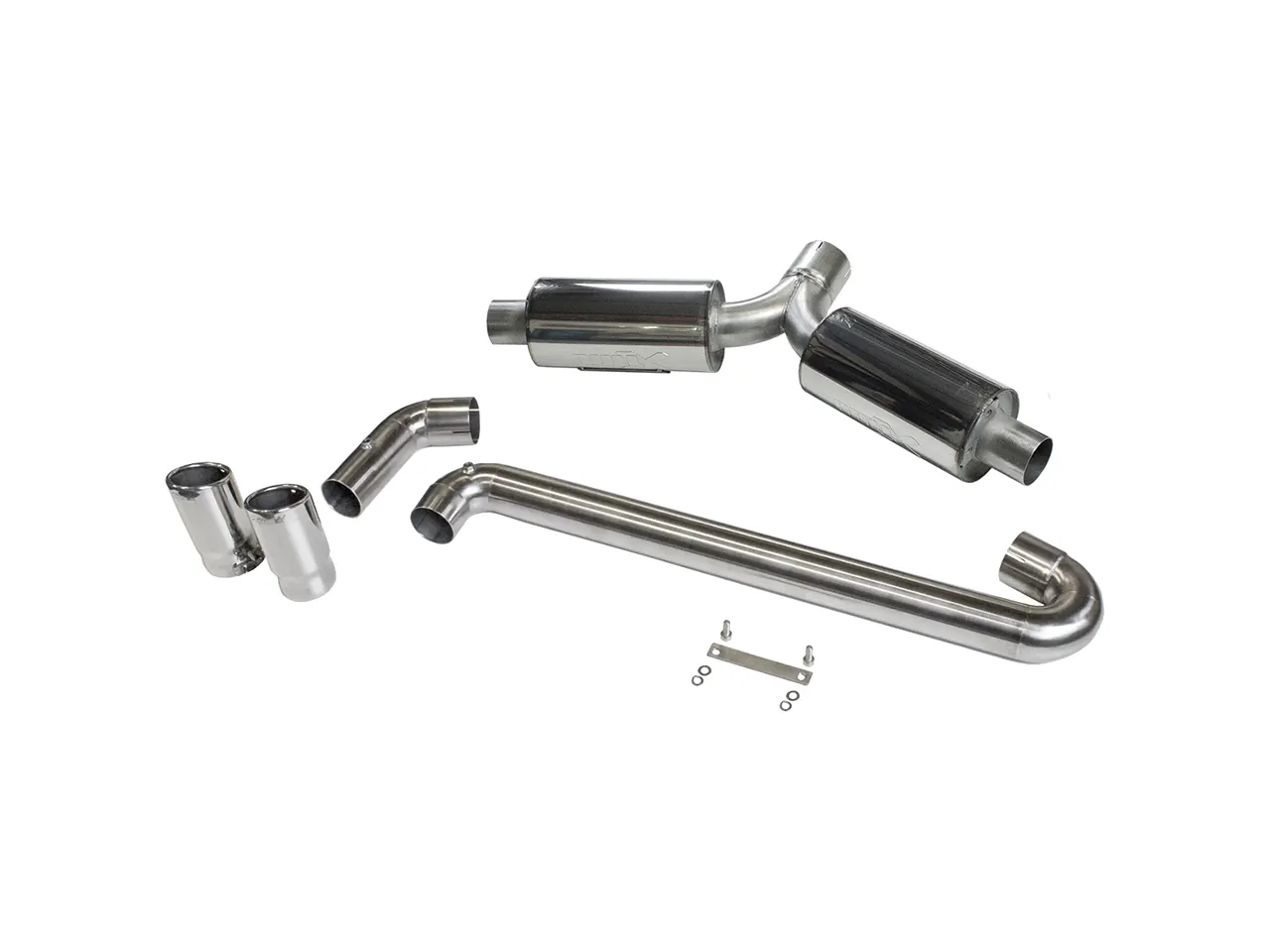 Bull-X ECE Endschalldämpfer 3" Y-Style linksseitig 1K Plattform 2.0 T(F)SI FWD (z.B. Golf 5/6)
