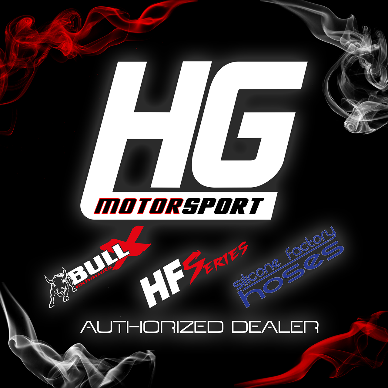 HG-Motorsport Banner "Authorized Dealer" 150x150cm