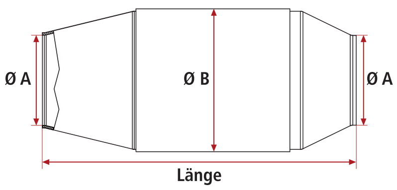 200cpsi Sportkatalysator für VR6-T Umbauten - Bis 500PS
