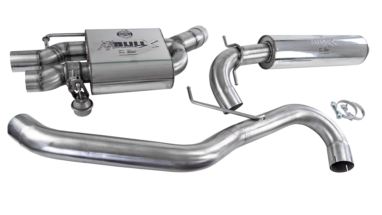 EGO-X Abgasanlage 3" Skoda Octavia 1Z, VW Jetta Mk5/6 2.0 T(F)SI 200PS (mit ECE*)