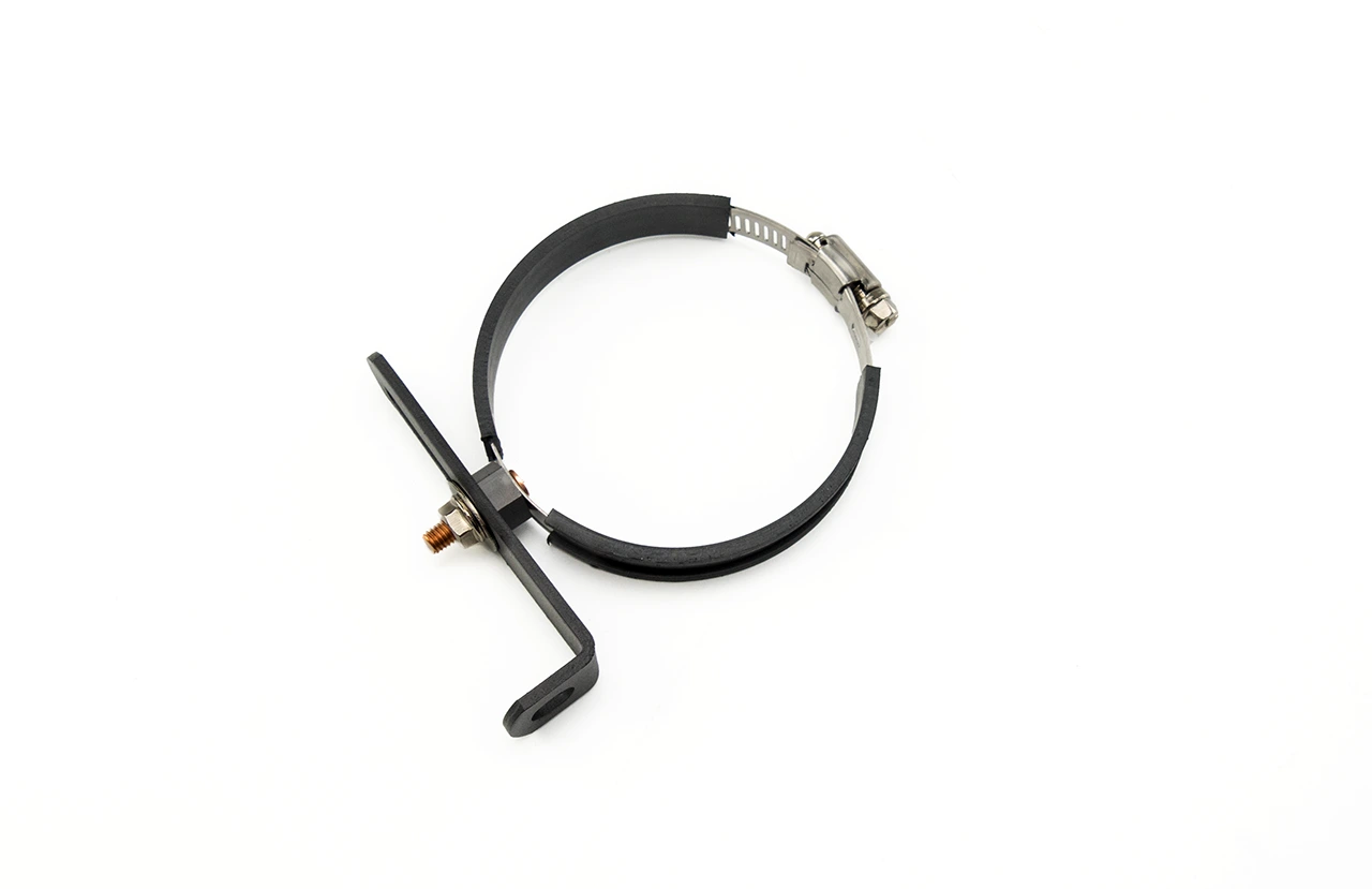 Halter für HFI Carbonbox mit Schlauchschelle isoliert