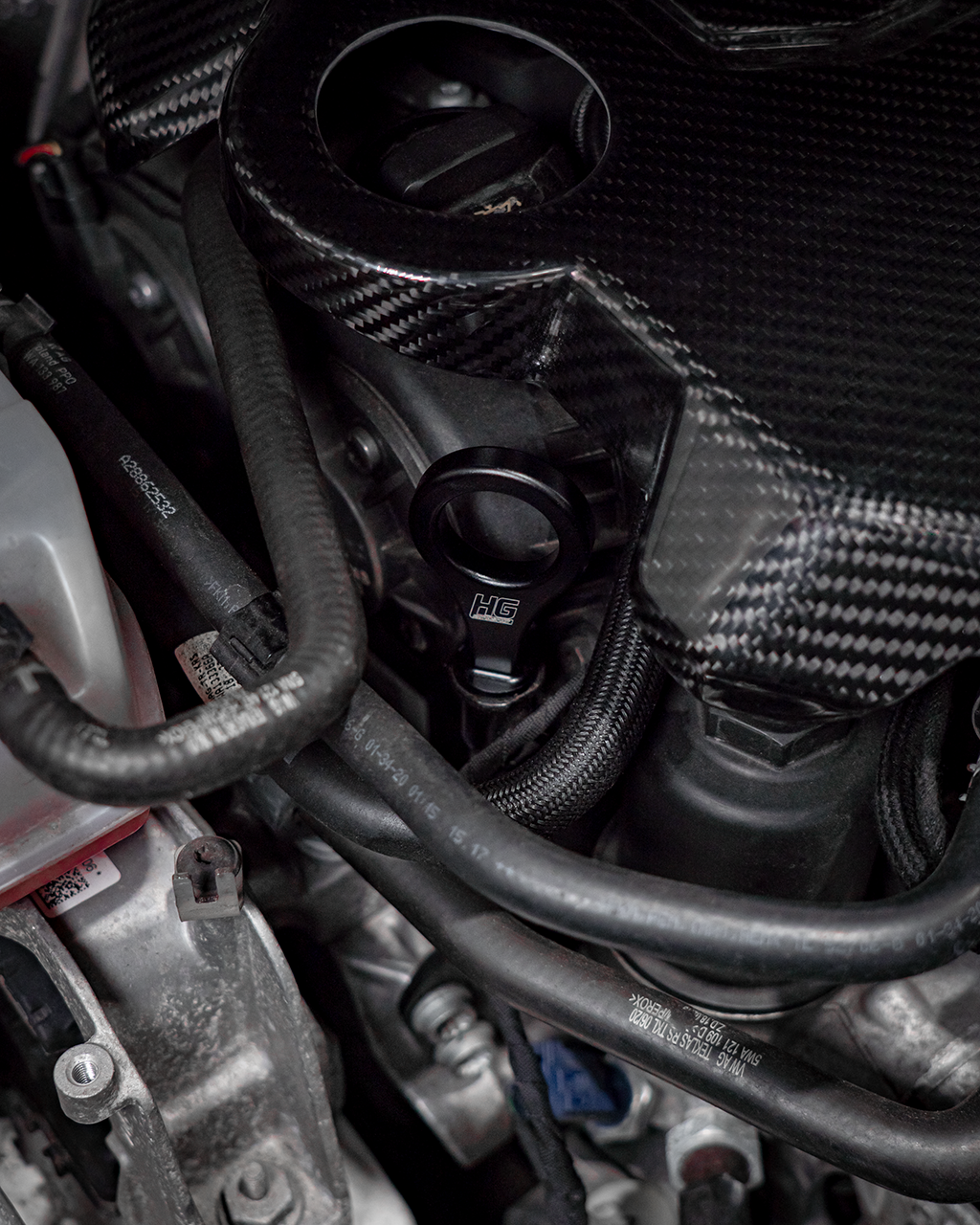 Ölpeilstab schwarz HG-Motorsport Logo