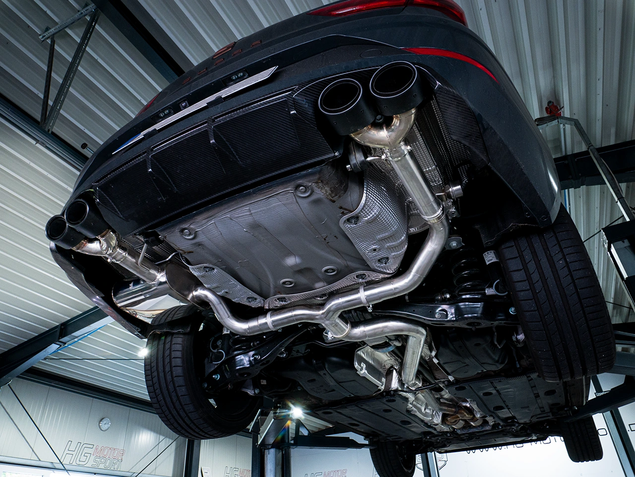 EGO-X Abgasanlage 3" VW Golf 7R Variant, Seat Leon 5F ST Cupra 300 4WD OPF (mit ECE*)