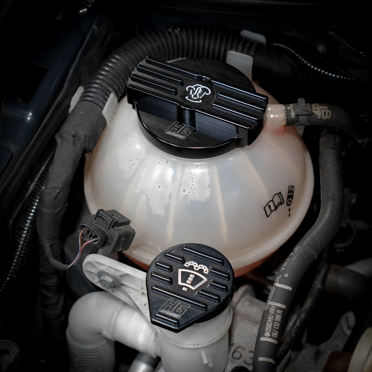 Wischwasserdeckel schwarz HG-Motorsport Logo VAG