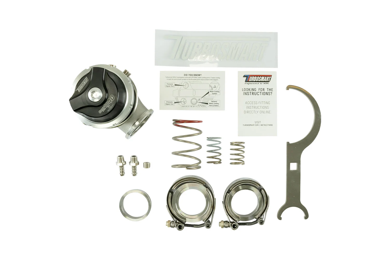 Turbosmart GenV CompGate40CG Compressed Gas" 0,48 bar (Schwarz)