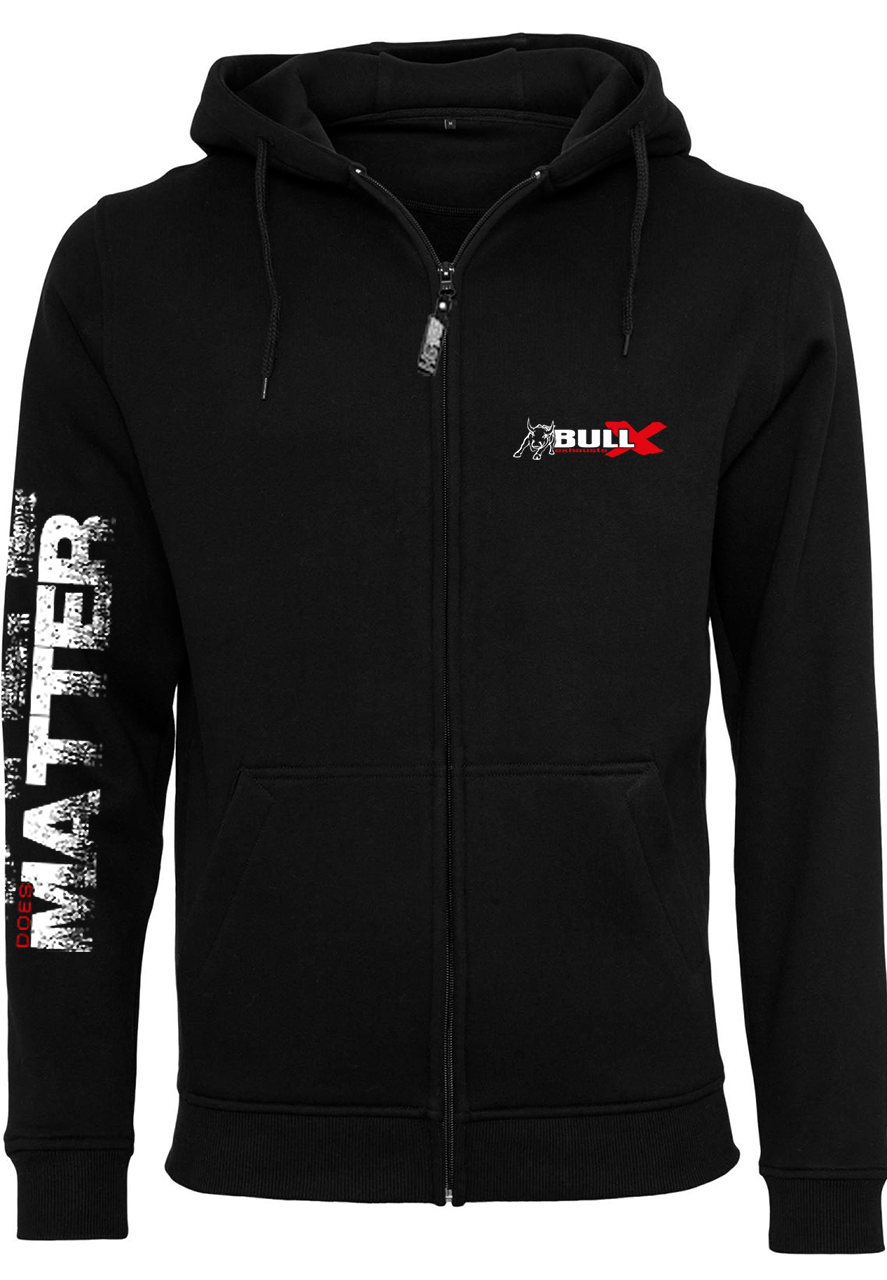 Bull-X Zip-Hooded-Sweater "Size does matter"